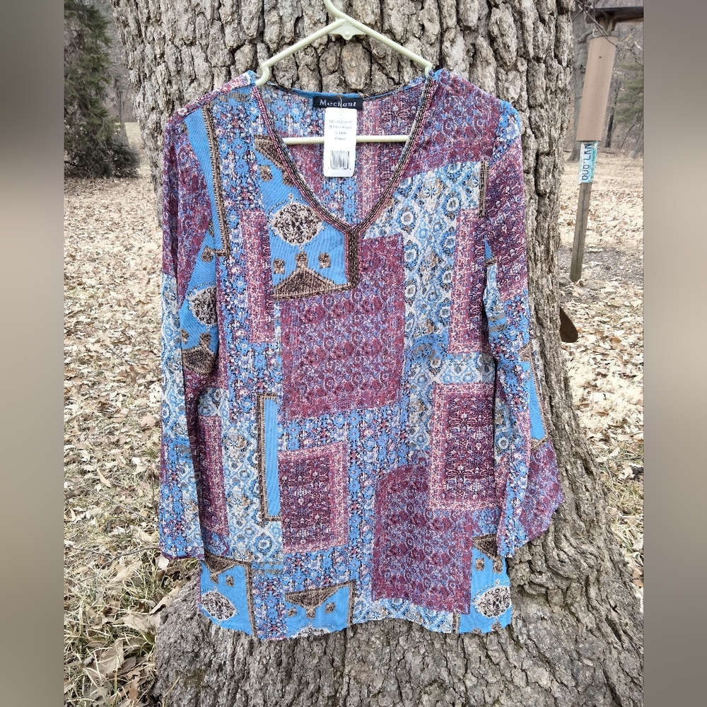 ⬇️Price Drop!⬇️ NWT Mechant Blouse in size M - Picture 1 of 4